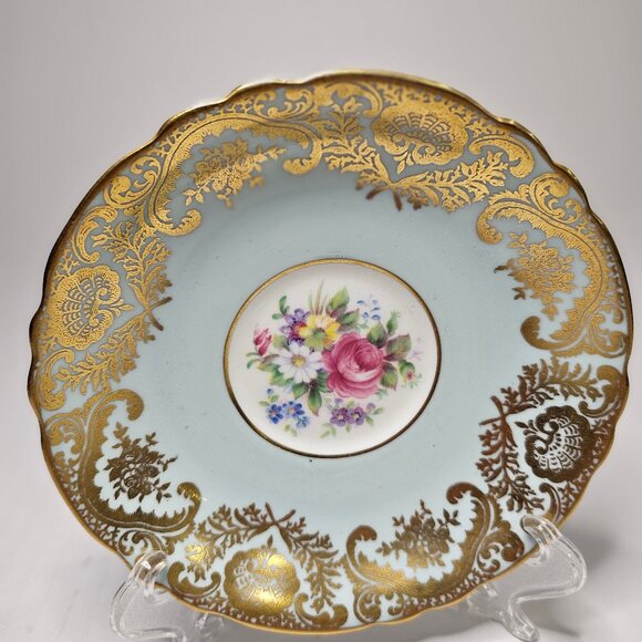 Vintage Paragon Replacement Saucer Bone China Mde in England Light Blue Band - Picture 6 of 9